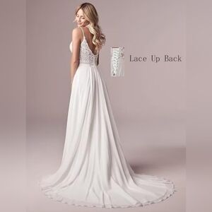 Chiffon A-line Beach Wedding Dresses 2024